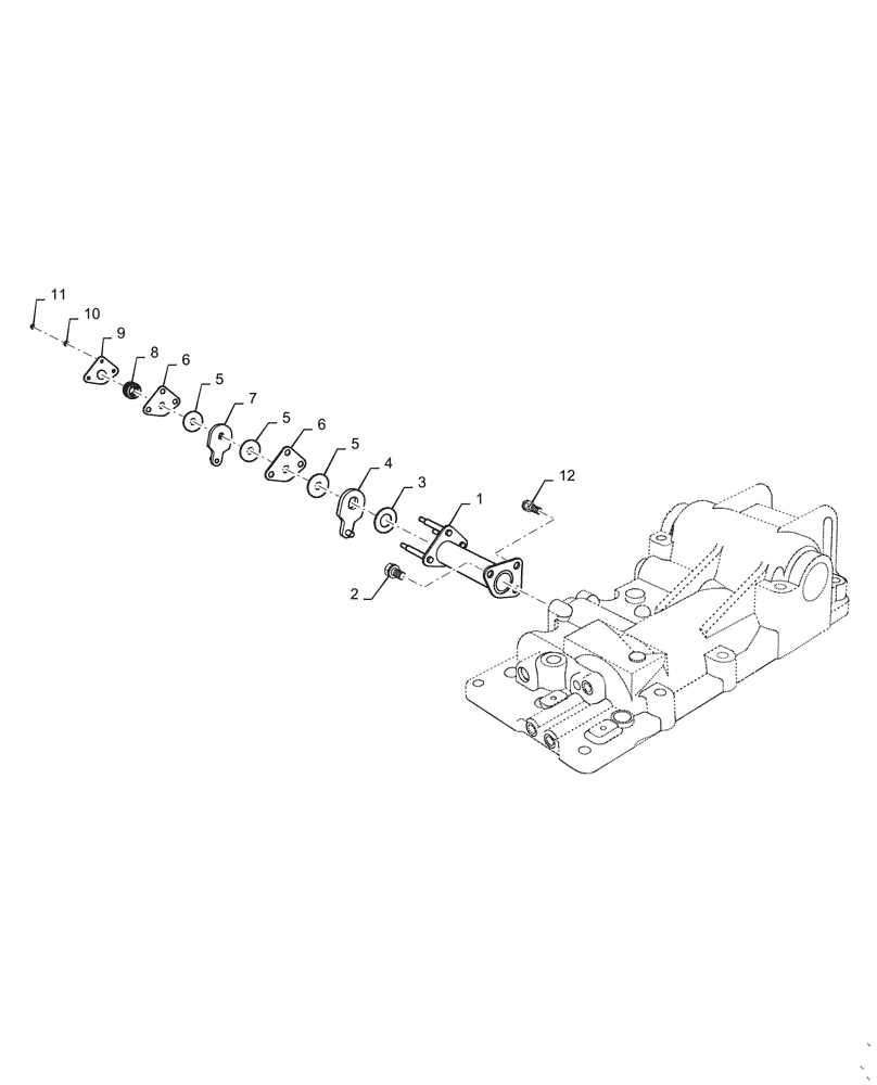 Схема запчастей Case IH FARMALL 55C - (37.110.020) - HYDRAULIC HOUSING, LEVER (37) - HITCHES, DRAWBARS & IMPLEMENT COUPLINGS