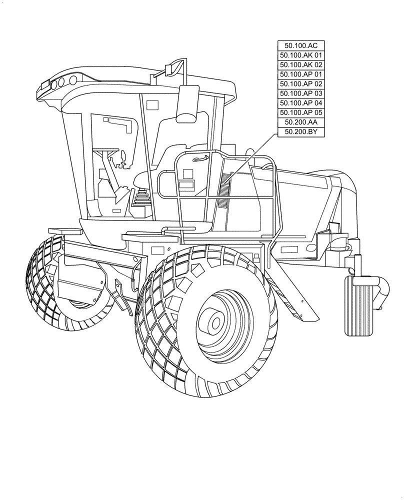 Схема запчастей Case IH WD1504 - (00.000.50) - PICTORIAL INDEX - CAB CLIMATE CONTROL (00) - GENERAL & PICTORIAL INDEX