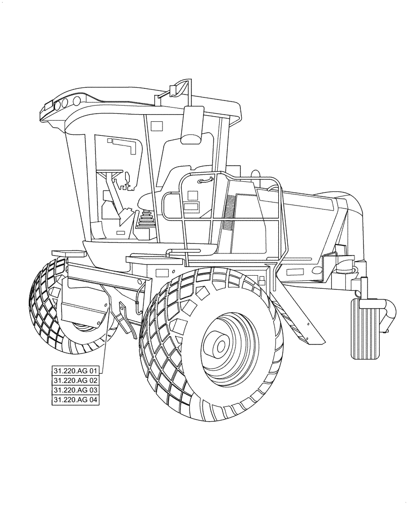 Схема запчастей Case IH WD1204 - (00.000.31) - PICTORIAL INDEX - IMPLEMENT POWER TAKE-OFF (00) - GENERAL & PICTORIAL INDEX