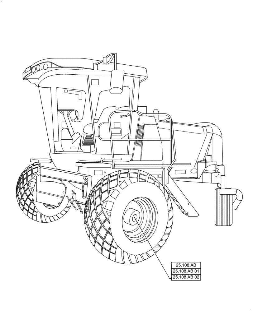 Схема запчастей Case IH WD1204 - (00.000.25) - PICTORIAL INDEX - AXLE AND WHEELS (00) - GENERAL & PICTORIAL INDEX