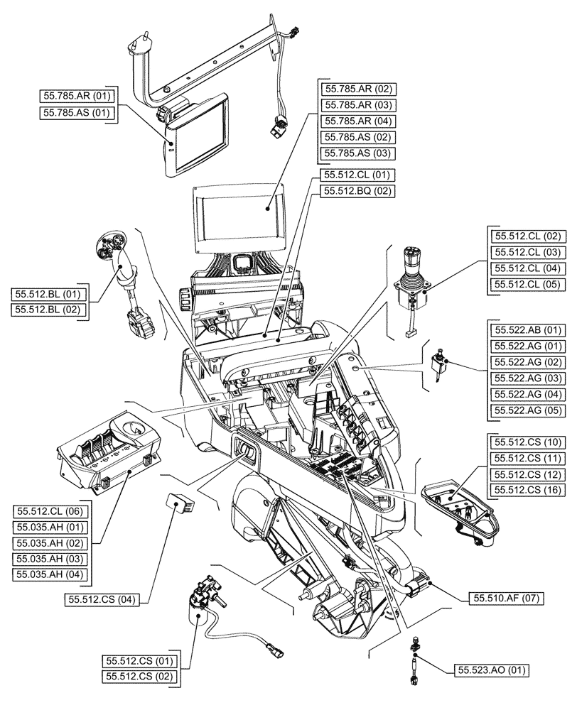 Схема запчастей Case IH PUMA 185 - (55.000.00[10]) - SECTION INDEX - ELECTRICAL SYSTEMS (55) - ELECTRICAL SYSTEMS