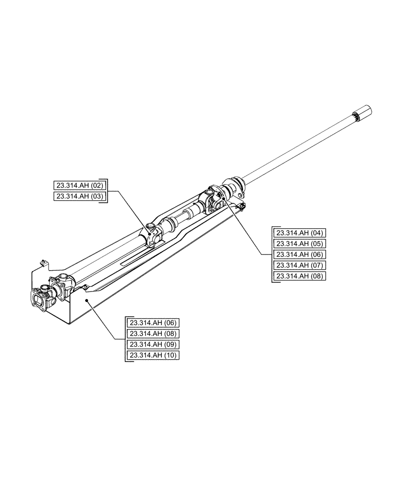 Схема запчастей Case IH PUMA 200 - (23.000.00[02]) - SECTION INDEX - FOUR WHEEL DRIVE SYSTEM (23) - FOUR WHEEL DRIVE SYSTEM