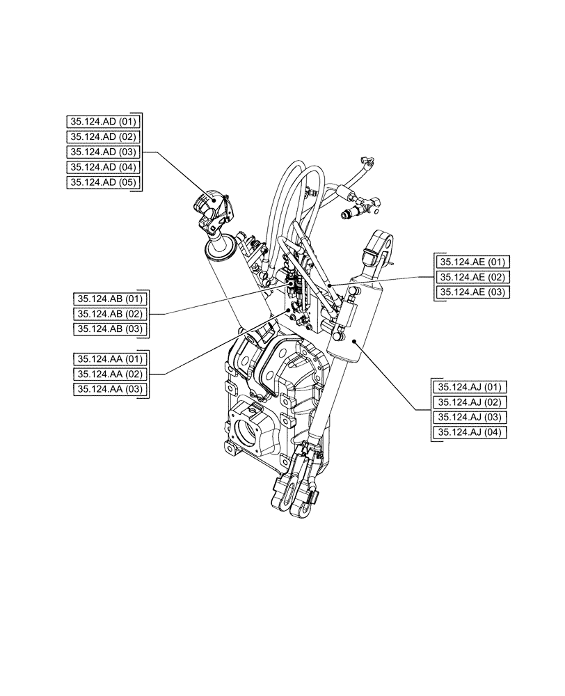 Схема запчастей Case IH PUMA 200 - (35.000.00[07]) - SECTION INDEX - HYDRAULIC SYSTEMS (35) - HYDRAULIC SYSTEMS