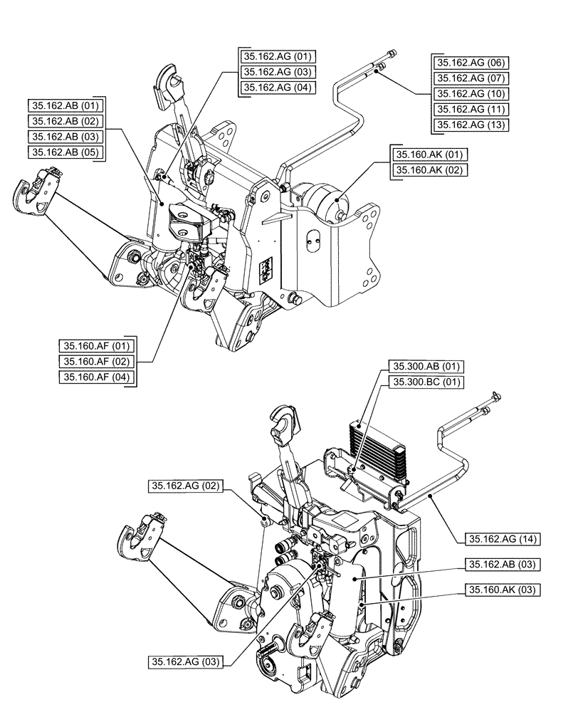 Схема запчастей Case IH PUMA 200 - (35.000.00[04]) - SECTION INDEX - HYDRAULIC SYSTEMS (35) - HYDRAULIC SYSTEMS
