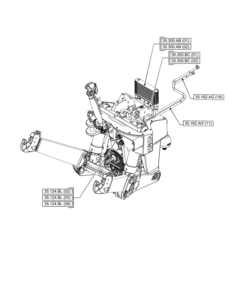 Схема запчастей Case IH PUMA 200 - (35.000.00[05]) - SECTION INDEX - HYDRAULIC SYSTEMS (35) - HYDRAULIC SYSTEMS