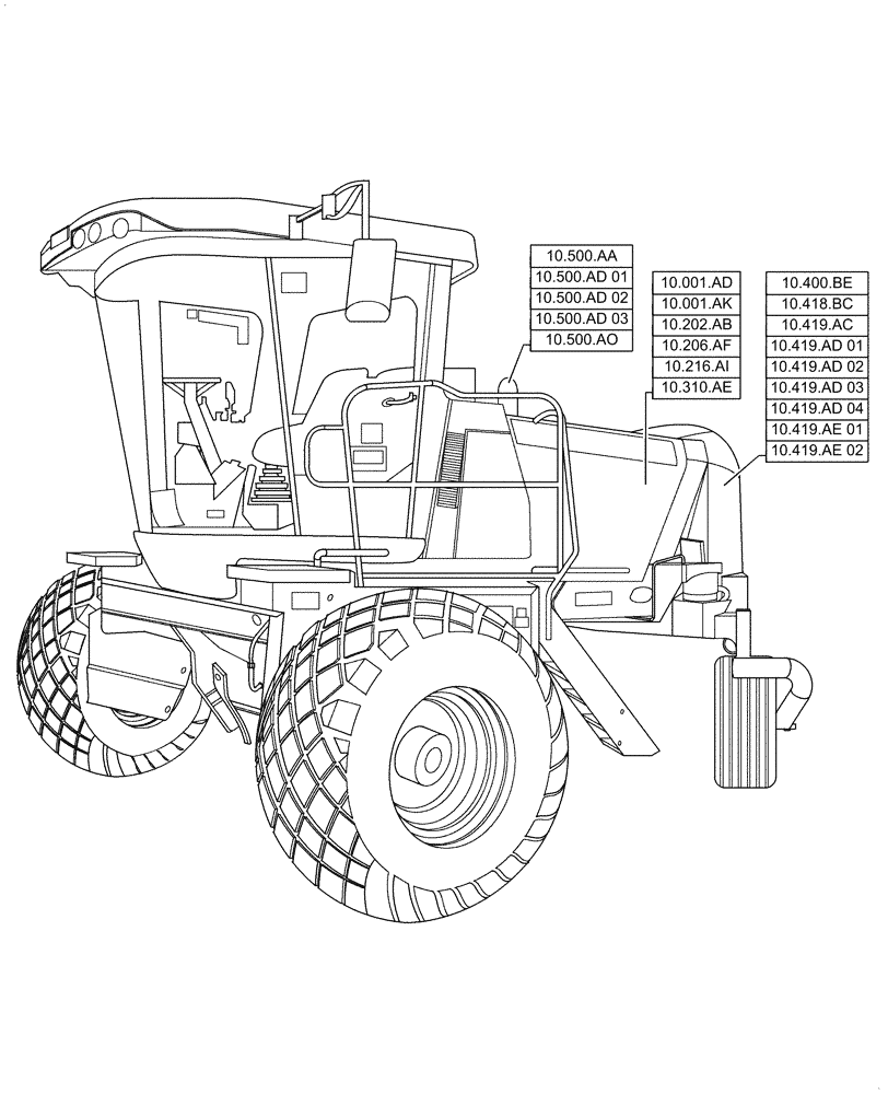 Схема запчастей Case IH WD1204 - (00.000.10) - PICTORIAL INDEX - ENGINE (00) - GENERAL & PICTORIAL INDEX
