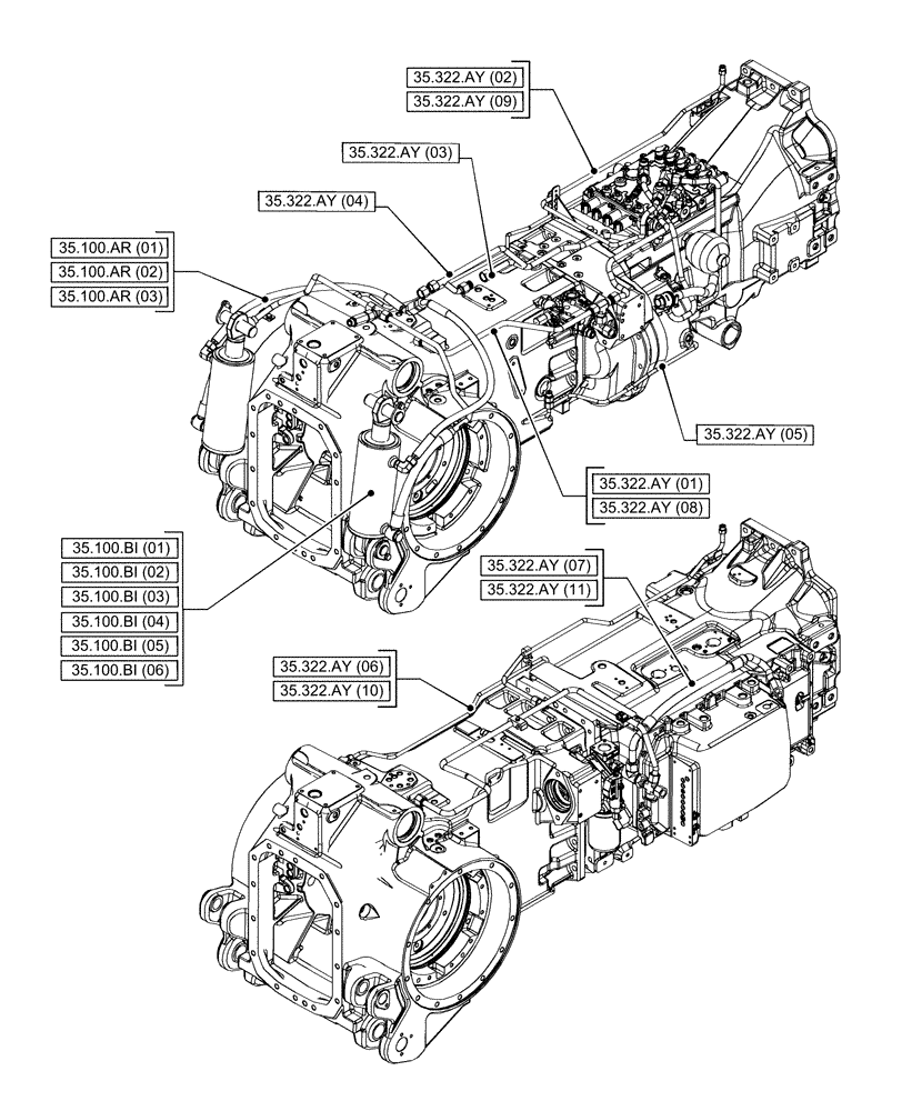 Схема запчастей Case IH PUMA 200 - (35.000.00[06]) - SECTION INDEX - HYDRAULIC SYSTEMS (35) - HYDRAULIC SYSTEMS