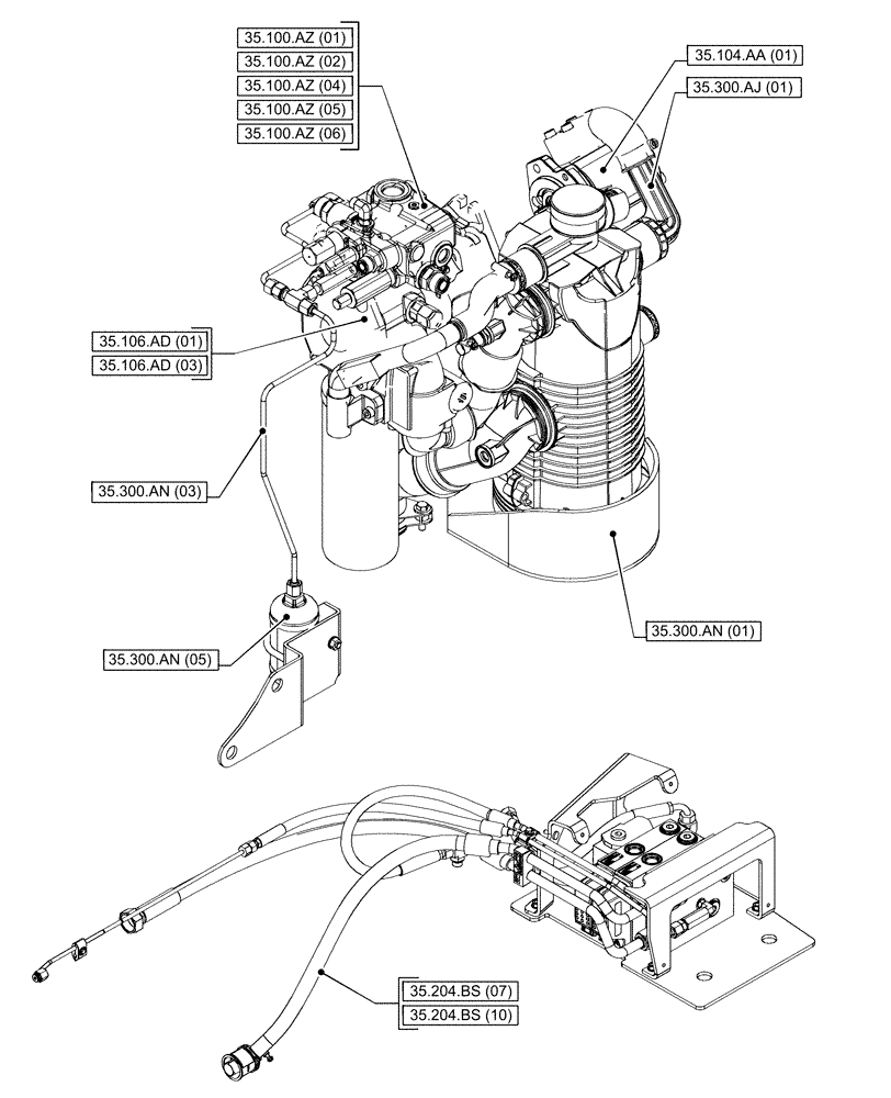 Схема запчастей Case IH PUMA 200 - (35.000.00[01]) - SECTION INDEX - HYDRAULIC SYSTEMS (35) - HYDRAULIC SYSTEMS