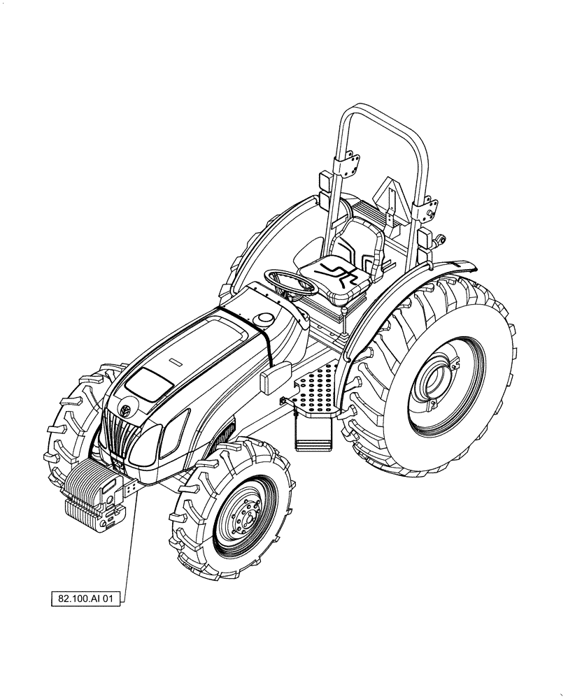 Схема запчастей Case IH FARMALL 60A - (00.000.82[01]) - PICTORIAL INDEX - FRONT LOADER AND BUCKET (00) - GENERAL & PICTORIAL INDEX