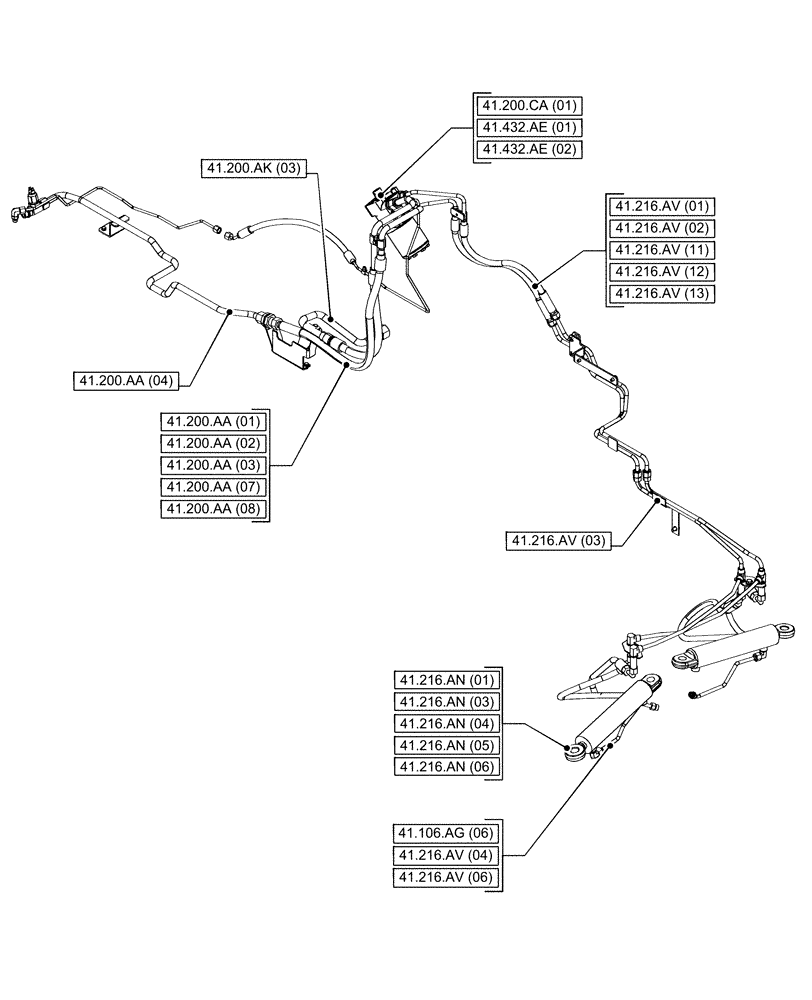 Схема запчастей Case IH PUMA 220 - (41.000.00[02]) - SECTION INDEX - STEERING (41) - STEERING