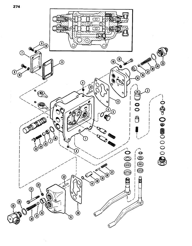 Схема запчастей Case IH 770 - (274) - A42248 VALVE (08) - HYDRAULICS