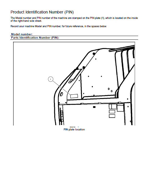 Схема запчастей Case IH RBX453 - (00.100.03[1]) - LOCATION OF SERIAL AND PRODUCT IDENTIFICATION NUMBERS (00) - GENERAL & PICTORIAL INDEX