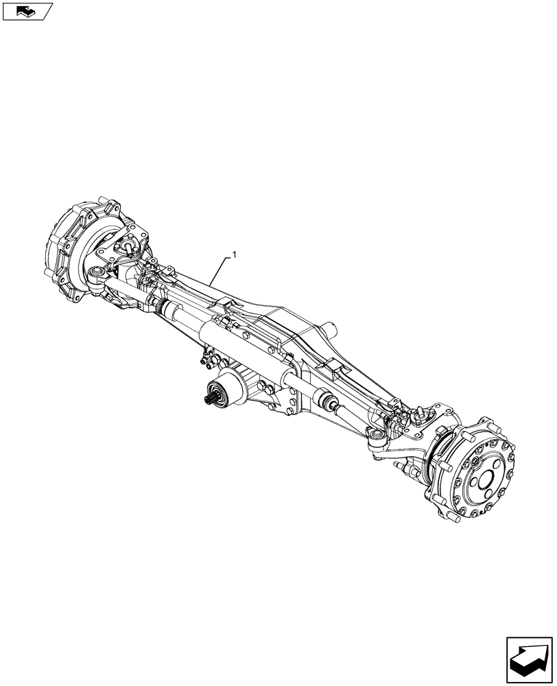 Схема запчастей Case IH FARMALL 115U - (25.100.AA) - 4WD FRONT AXLE (25) - FRONT AXLE SYSTEM