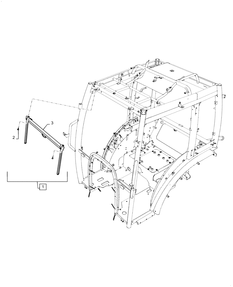 Схема запчастей Case IH FARMALL 40C - (90.151.010) - SUN VISOR (90) - PLATFORM, CAB, BODYWORK AND DECALS