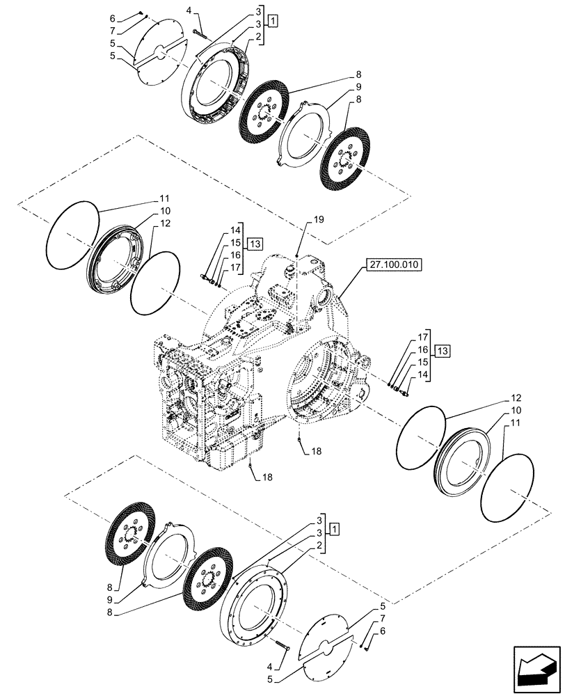 Схема запчастей Case IH OPTUM 300 CVT - (33.202.070) - VAR - 391138, 758022, 759053 - REAR AXLE, BRAKE DISC, W/ ANTILOCK BRAKING SYSTEM (ABS) (33) - BRAKES & CONTROLS