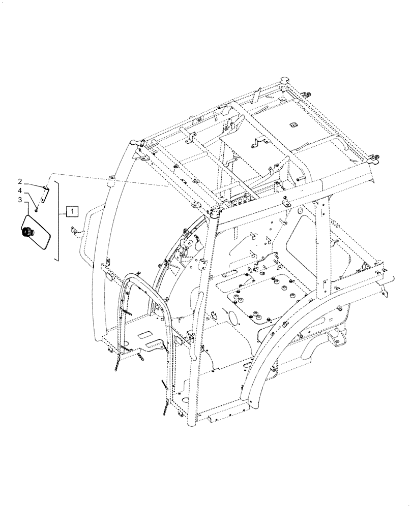 Схема запчастей Case IH FARMALL 45C - (88.090.010) - DIA KIT, REAR VIEW MIRROR (88) - ACCESSORIES