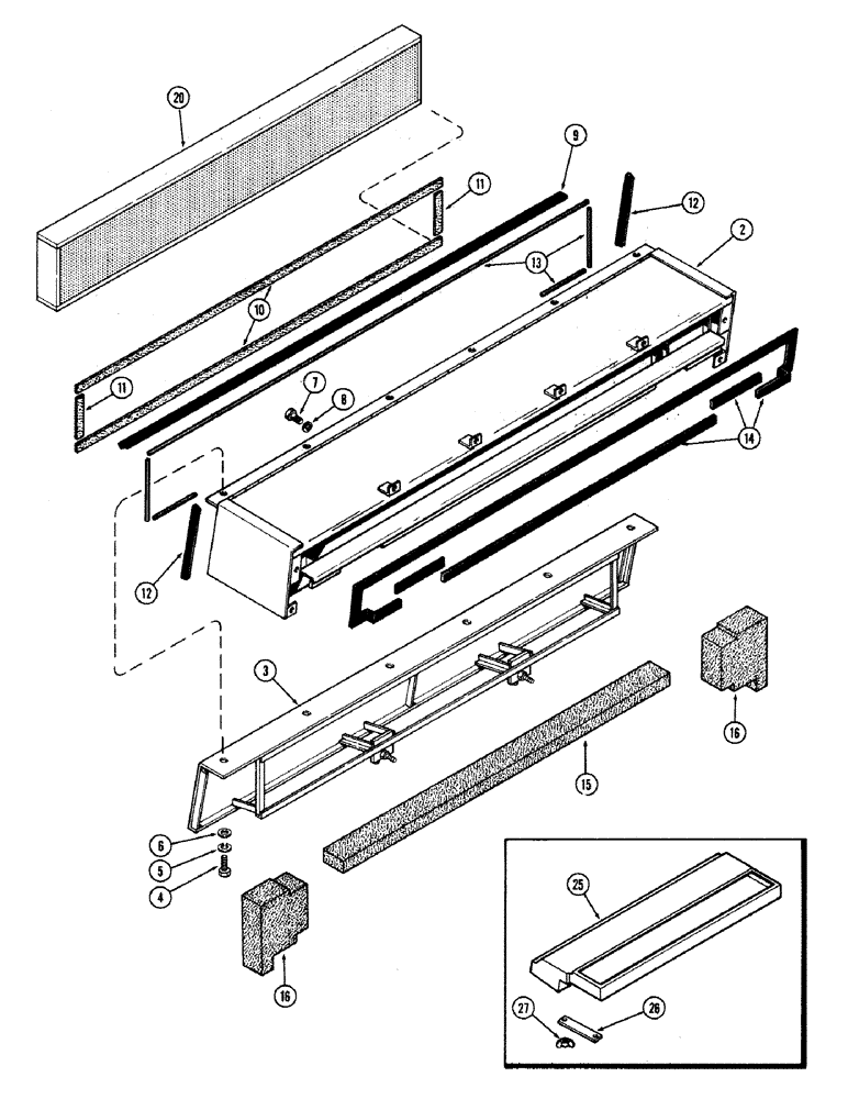 Схема запчастей Case IH 870 - (309E) - CAB, FILTER ATTACHMENT, HINSON (09) - CHASSIS/ATTACHMENTS