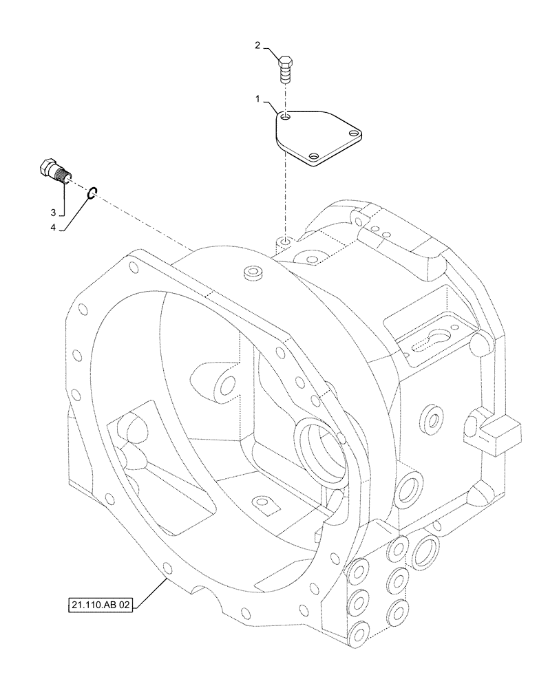 Схема запчастей Case IH FARMALL 40C - (21.130.BC[01]) - SHIFTING UNIT, CREEPER COVER, FARMALL 40C, 50C (21) - TRANSMISSION