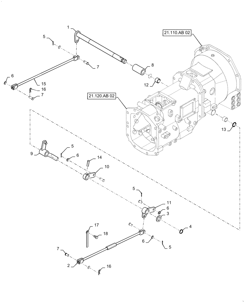 Схема запчастей Case IH FARMALL 40C - (33.120.AG[04]) - REAR BRAKE PEDAL, FARMALL 40C, 50C (33) - BRAKES & CONTROLS