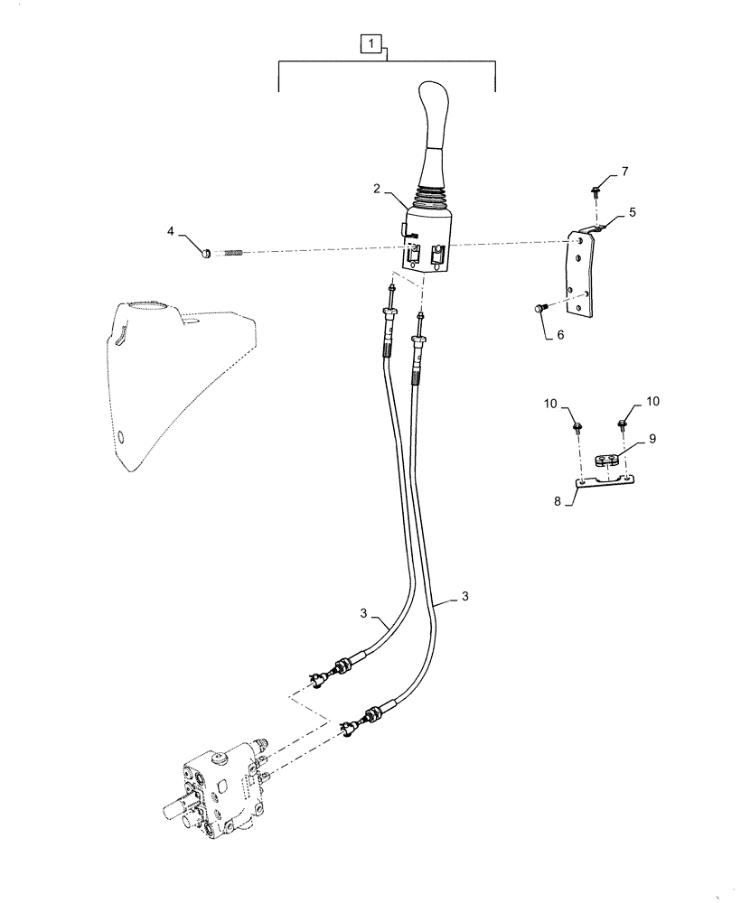 Схема запчастей Case IH FARMALL 50C - (35.724.AE[01]) - FRONT LOADER, JOYSTICK CONTROL KIT, FARMALL 40C, 50C (35) - HYDRAULIC SYSTEMS