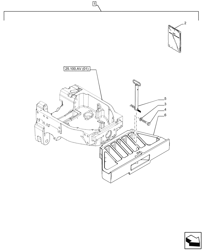 Схема запчастей Case IH PUMA 200 CVT - (88.100.39[04]) - DIA KIT, WEIGHT CARRIER (88) - ACCESSORIES