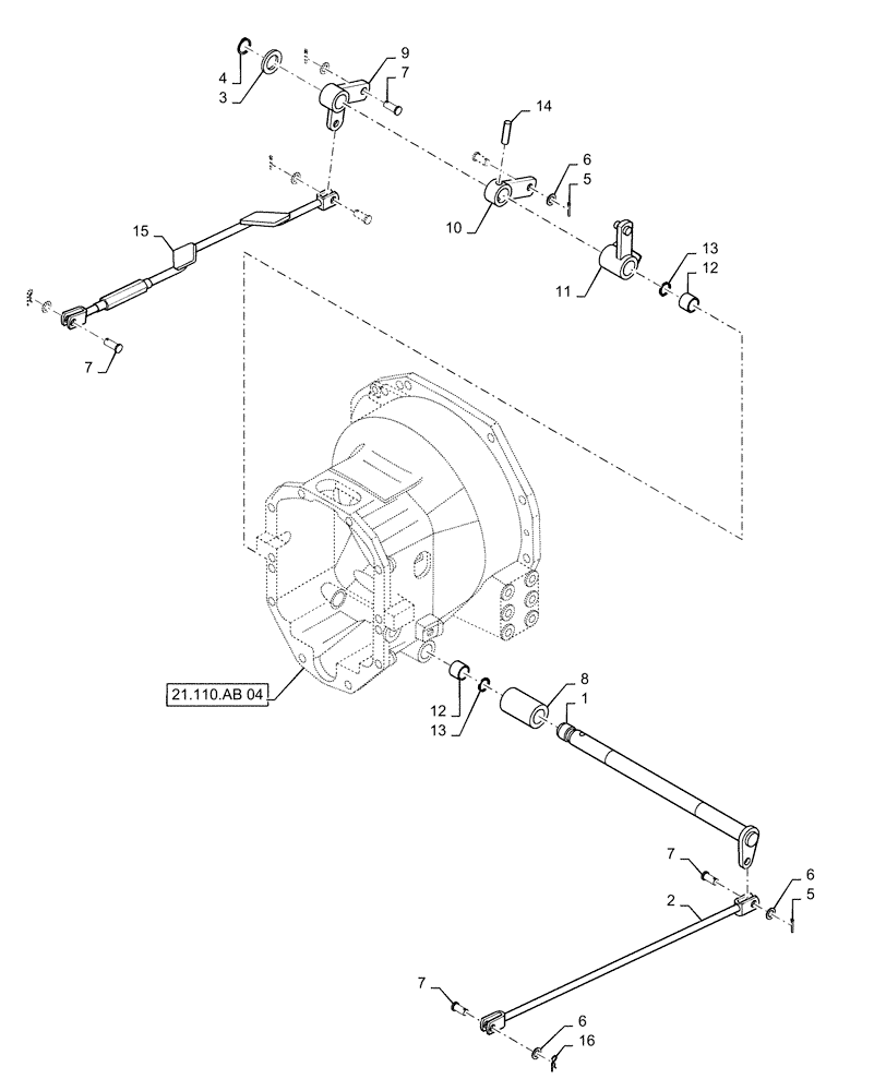 Схема запчастей Case IH FARMALL 40C - (33.120.AG[03]) - REAR BRAKE PEDAL, HST , FARMALL 40C, 50C (33) - BRAKES & CONTROLS