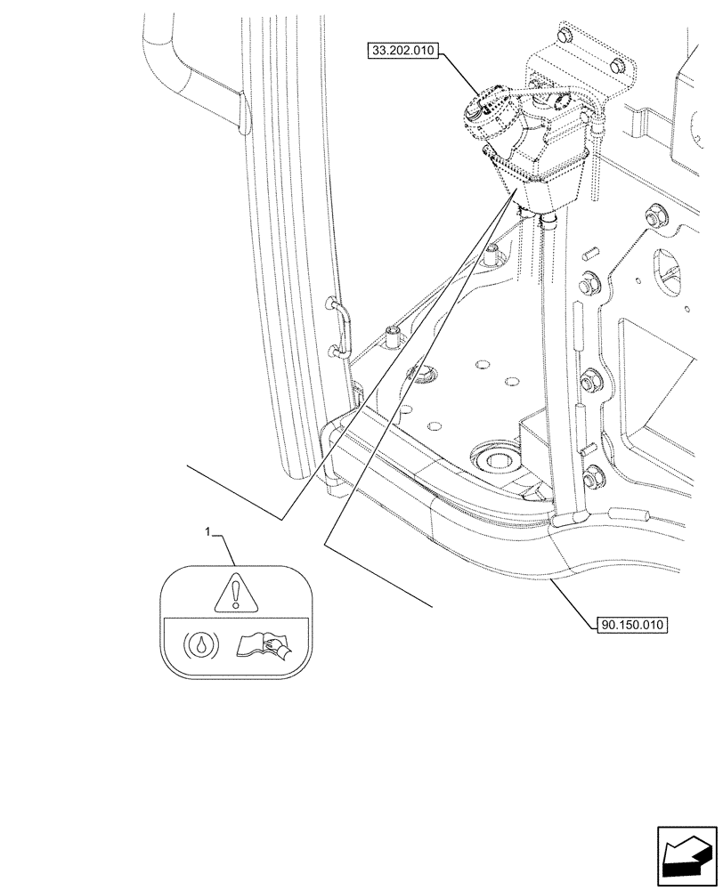 Схема запчастей Case IH FARMALL 120U - (90.108.240) - VAR - 330500, 330501, 330502, 330503, 330504, 330505, 330506, 330507, 330508, 330509, 330510, 330511, 330512, 330514, 330517, 330576, 330843, 335660, 390500 - WARNING DECAL, BRAKE FLUID RESERVOIR, EU (