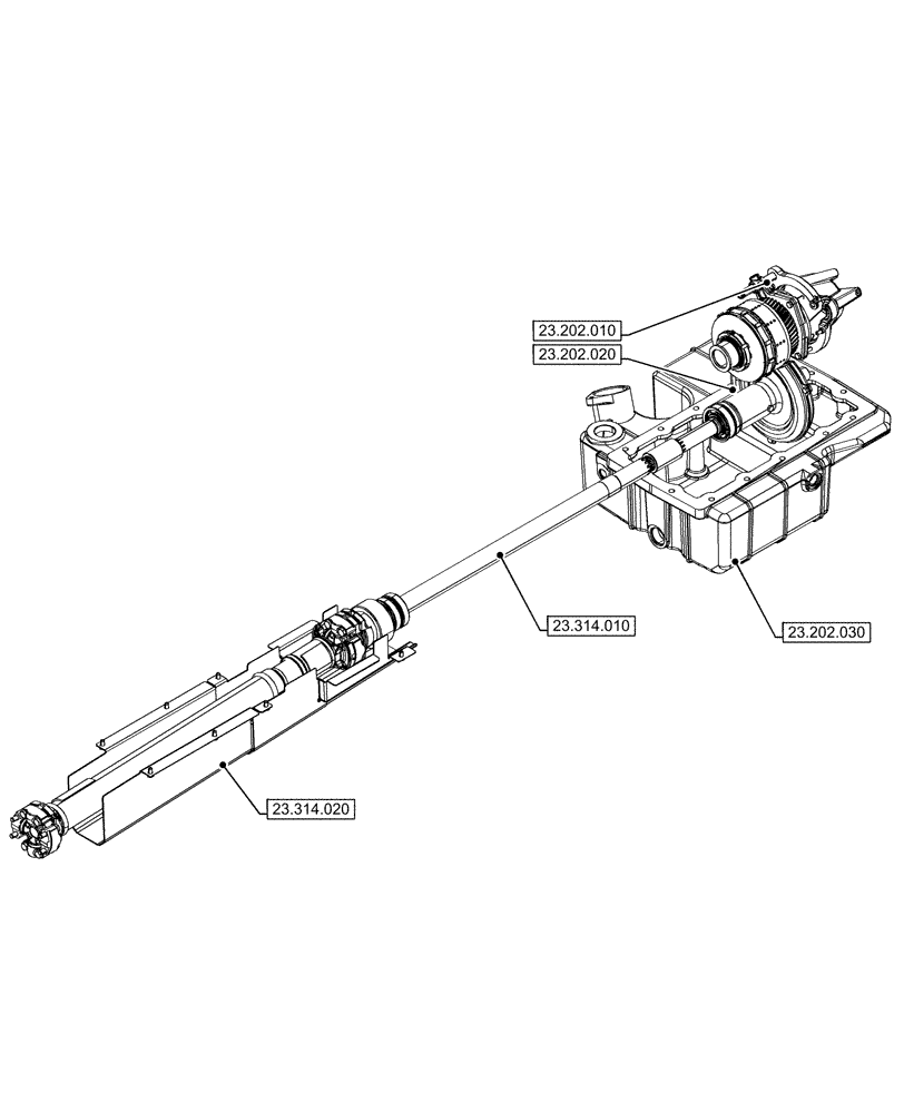 Схема запчастей Case IH OPTUM 270 CVT - (23.000.00) - SECTION INDEX - FOUR WHEEL DRIVE SYSTEM (23) - FOUR WHEEL DRIVE SYSTEM