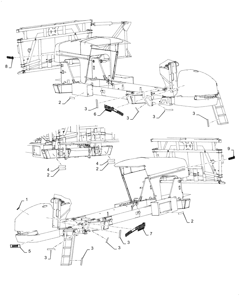 Схема запчастей Case IH SPX3320 - (10-002[01]) - APPEARANCE GROUP, SPX, ENDING 5/31/07 (13) - DECALS