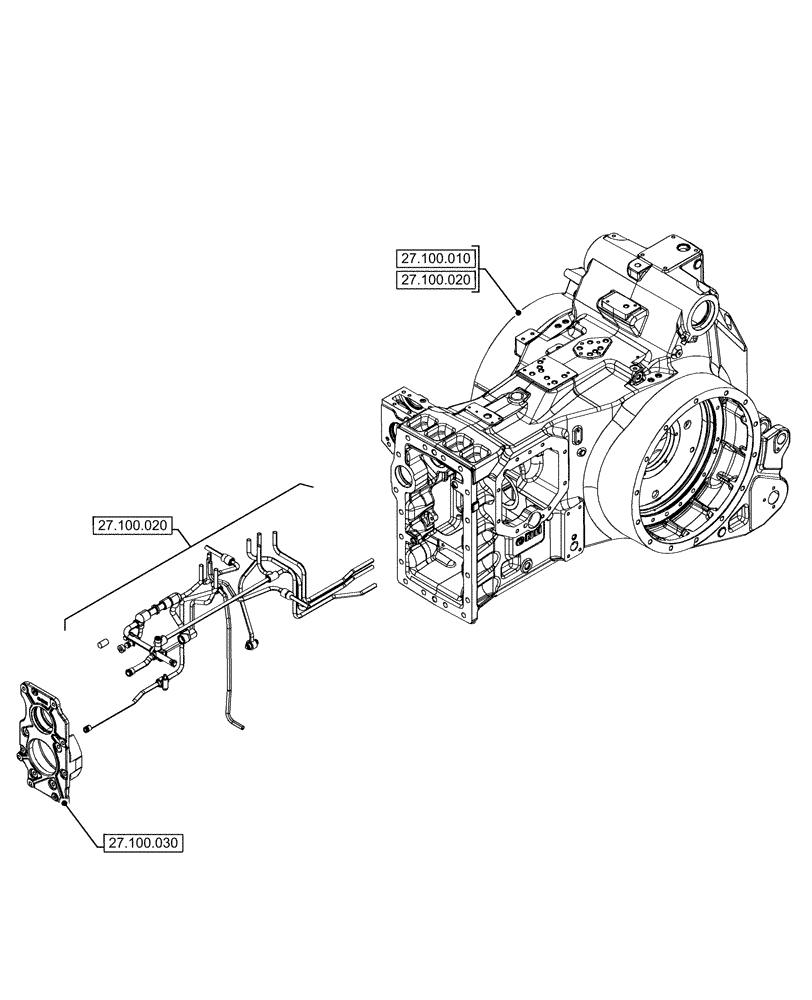 Схема запчастей Case IH OPTUM 300 CVT - (27.000.00[01]) - SECTION INDEX - REAR AXLE SYSTEM (27) - REAR AXLE SYSTEM
