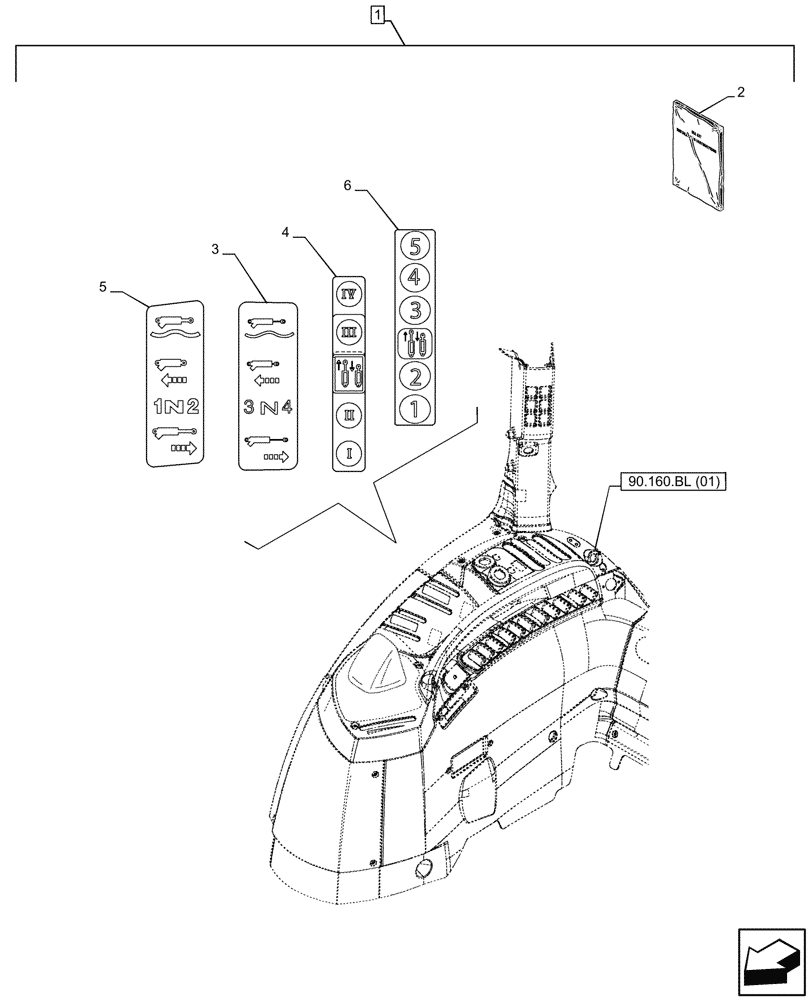 Схема запчастей Case IH PUMA 185 - (88.100.90[05]) - DIA KIT, VALVE LEVER, DECAL (88) - ACCESSORIES