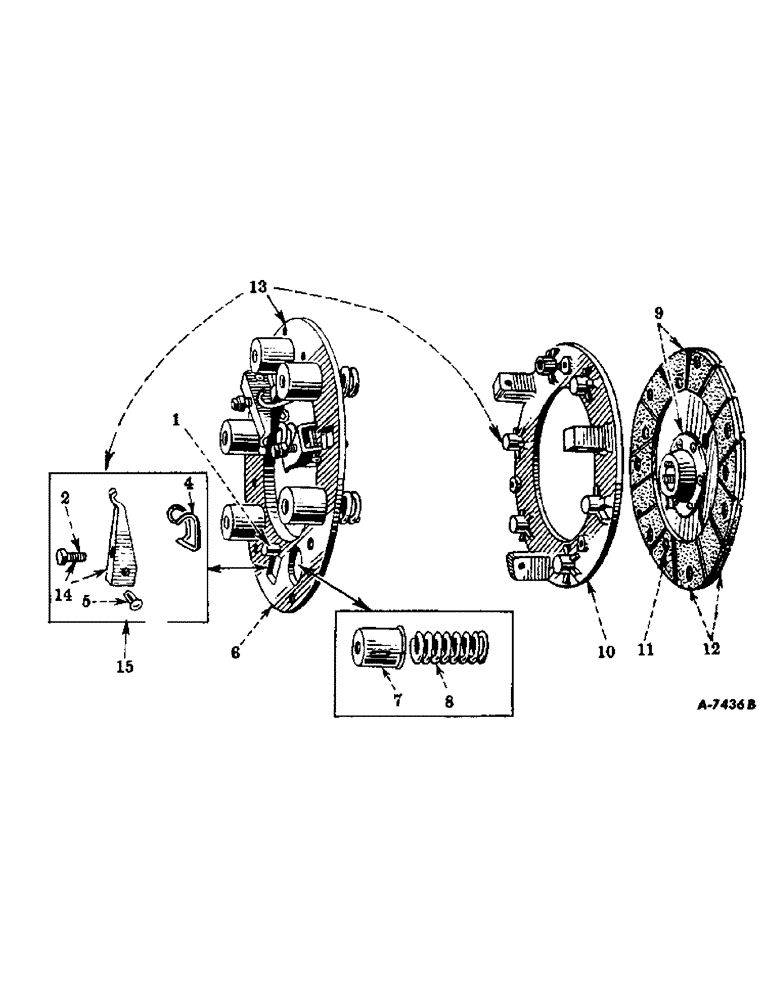 Схема запчастей Case IH FARMALL HV - (105) - CHASSIS, CLUTCH, ROCKFORD, SERIAL NO. 501 TO 391357 (12) - CHASSIS