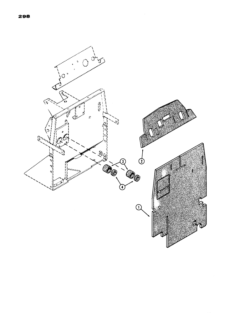 Схема запчастей Case IH 770 - (298) - CAB, INSULATION, FIREWALL (09) - CHASSIS/ATTACHMENTS