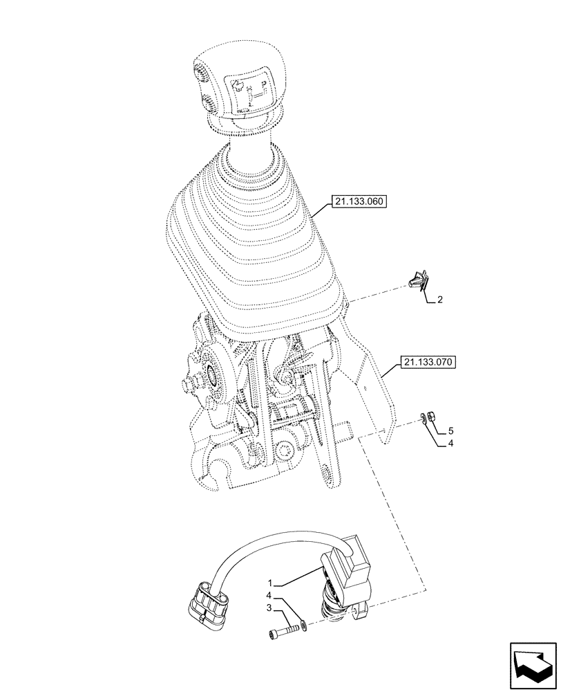 Схема запчастей Case IH FARMALL 110U - (55.519.010) - VAR - 331286 - BRAKE, CONTROL, SWITCH (55) - ELECTRICAL SYSTEMS