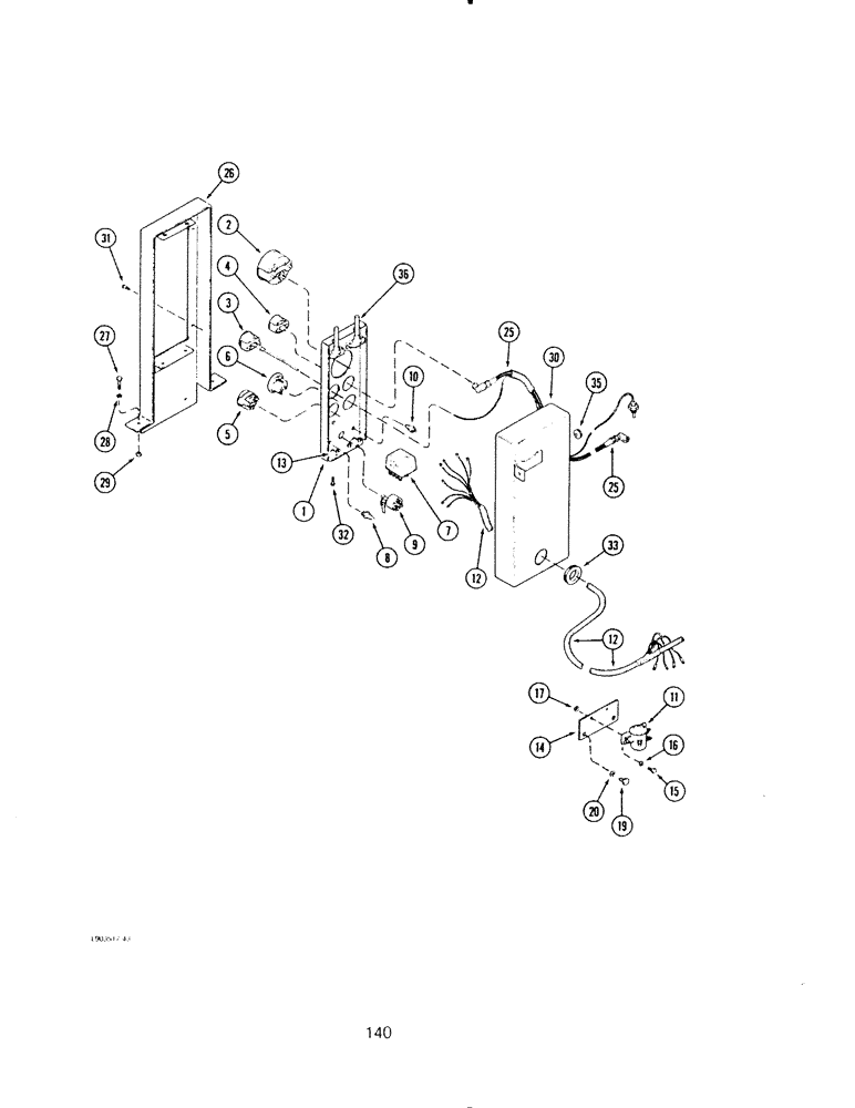 Схема запчастей Case IH 6590 - (140) - INSTRUMENT PANEL ASSEMBLY 