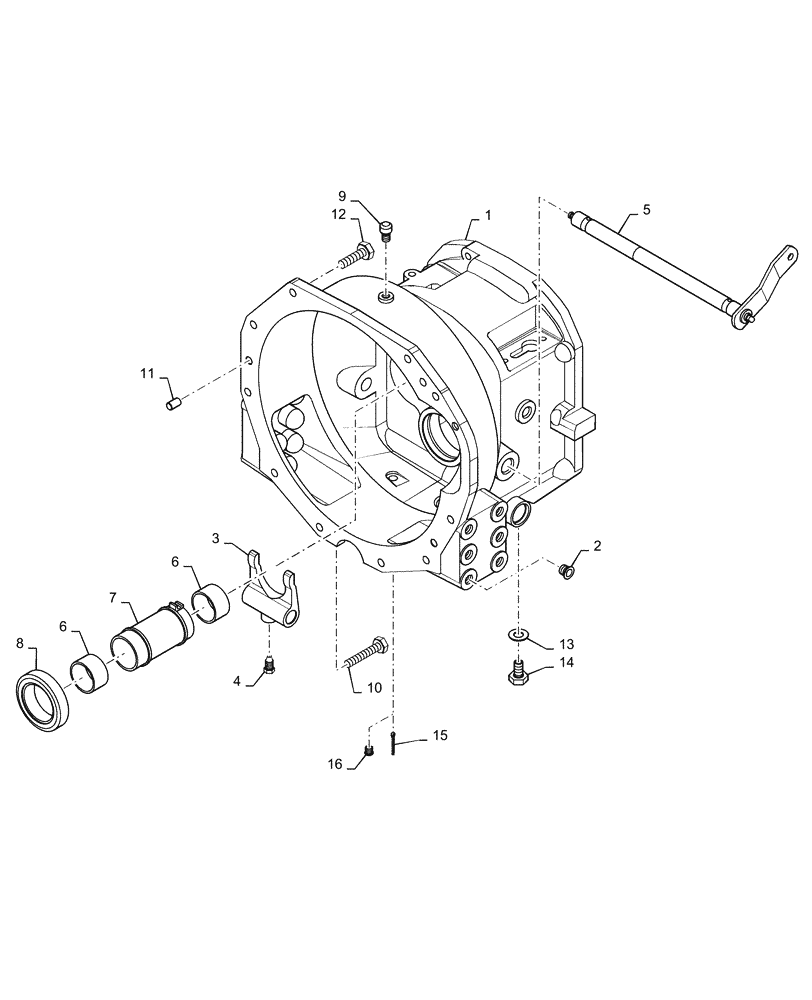 Схема запчастей Case IH FARMALL 40C - (21.110.AB[02]) - CLUTCH HOUSING, FARMALL 40C, 50C (21) - TRANSMISSION