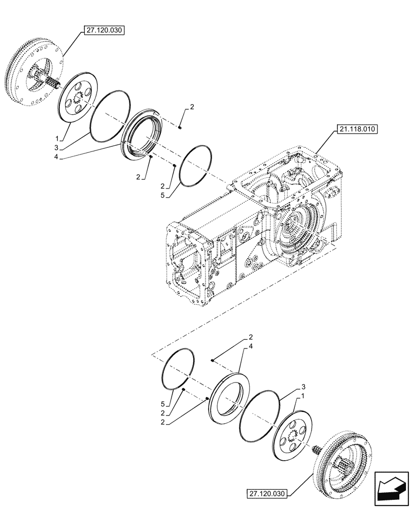 Схема запчастей Case IH FARMALL 90V - (33.202.050) - VAR - 743516, 743517, 743572 - BRAKE DISC (33) - BRAKES & CONTROLS