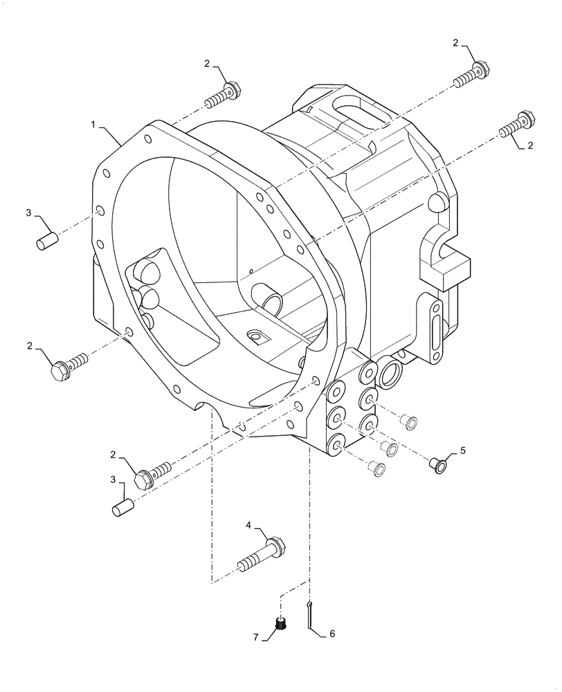 Схема запчастей Case IH FARMALL 40C - (21.110.AB[04]) - CLUTCH HOUSING, HST, FARMALL 40C, 50C (21) - TRANSMISSION