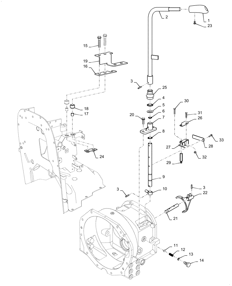 Схема запчастей Case IH FARMALL 45C - (21.140.070) - SHIFTER FORK - FORWARD & REVERSE, MECHANICAL TRANSMISION (21) - TRANSMISSION