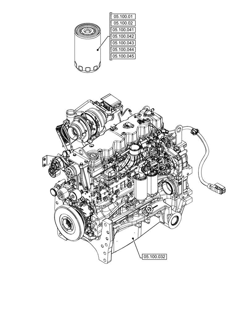 Схема запчастей Case IH OPTUM 270 CVT - (05.000.00) - SECTION INDEX - SERVICE & MAINTENANCE (05) - SERVICE & MAINTENANCE