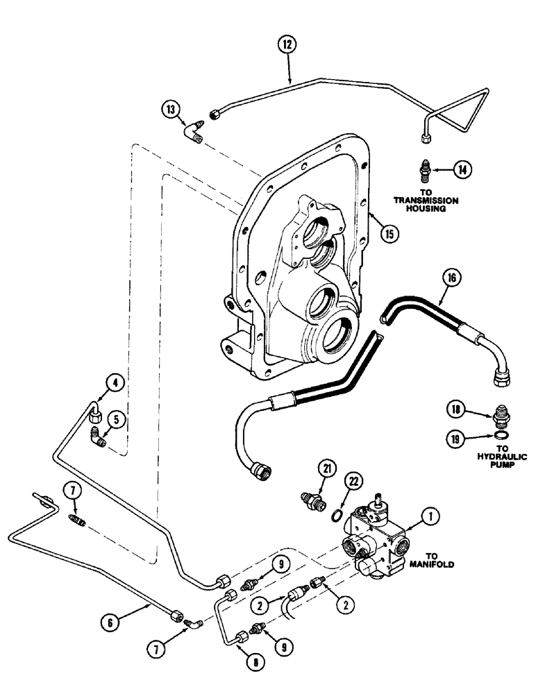 Схема запчастей Case IH 3294 - (8-264) - HYDRAULICS, PTO TUBES AND FITTINGS (08) - HYDRAULICS