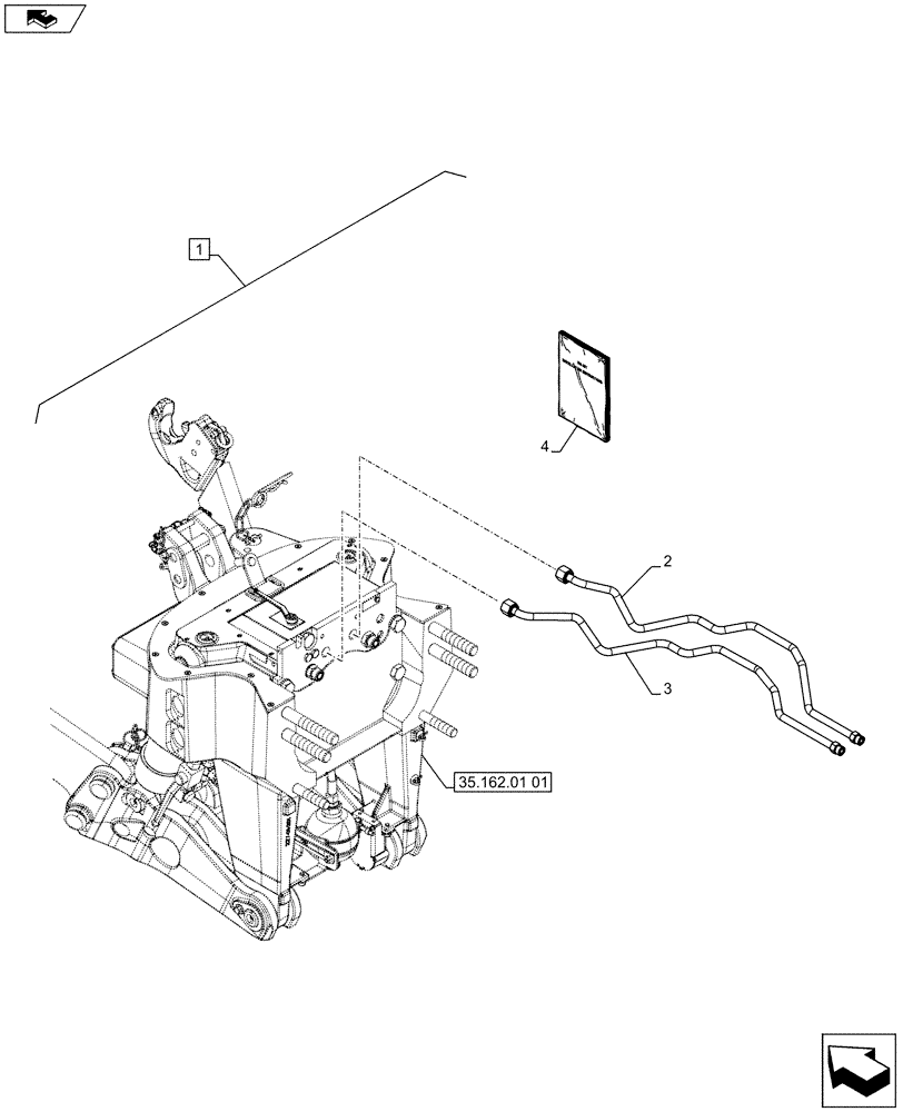 Схема запчастей Case IH PUMA 200 - (88.035.12[02]) - DIA KIT - FRONT COUPLER FOR ATT DEVICE FRONT HYD - TUBE (88) - ACCESSORIES