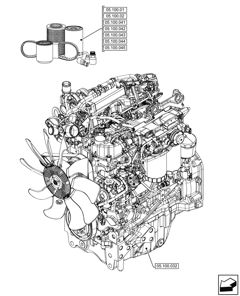 Схема запчастей Case IH FARMALL 120U - (00.000.05) - SECTION INDEX - MACHINE COMPLETION & EQUIPMENT (00) - GENERAL & PICTORIAL INDEX