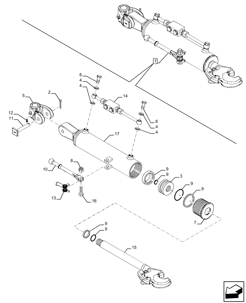 Схема запчастей Case IH FARMALL 110U - (37.120.220) - VAR - 758325 - 3 POINT HITCH, REAR, TOP LINK, HYDRAULIC, COMPONENTS (37) - HITCHES, DRAWBARS & IMPLEMENT COUPLINGS