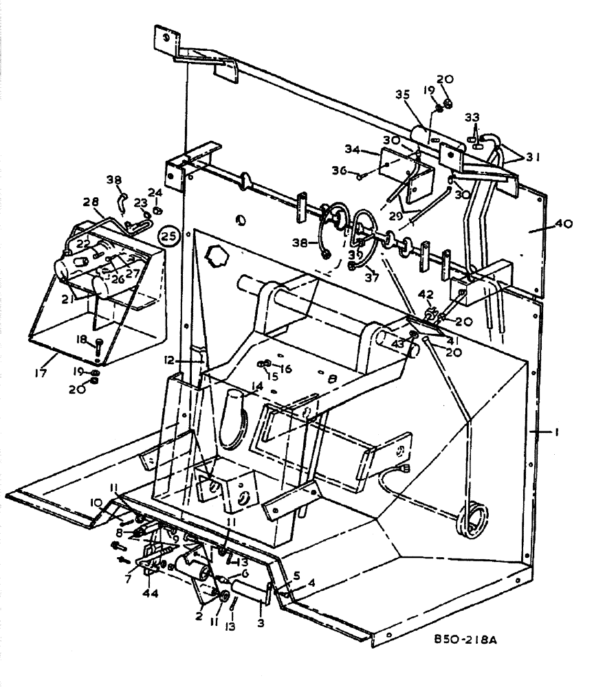Схема запчастей Case IH 884 - (04-014) - BRAKE RESERVOIR PLATE AND PIPES - DE-LUXE CAB (5.1) - BRAKES