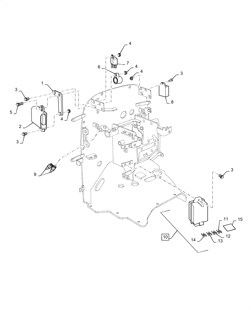 Схема запчастей Case IH FARMALL 50C - (55.100.DO[02]) - FUSE BOX, RELAY, HST, FARMALL 40C, 50C (55) - ELECTRICAL SYSTEMS
