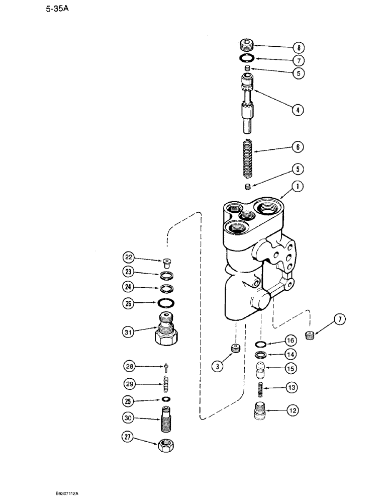 Схема запчастей Case IH 7110 - (5-35A) - STEERING PRIORITY VALVE ASSEMBLY, P/N 1994591C3 (05) - STEERING