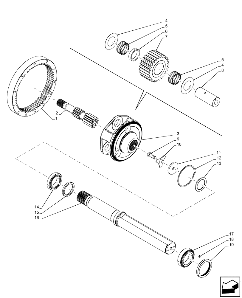 Схема запчастей Case IH PUMA 200 - (27.120.AF[09]) - VAR - 337417, 337422, 337423,758054 - FINAL DRIVE, GEAR (27) - REAR AXLE SYSTEM