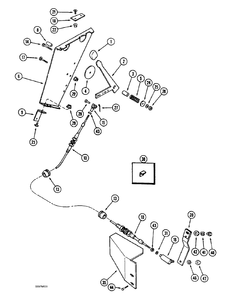 Схема запчастей Case IH 1660 - (3-14) - THROTTLE CONTROL (02) - FUEL SYSTEM