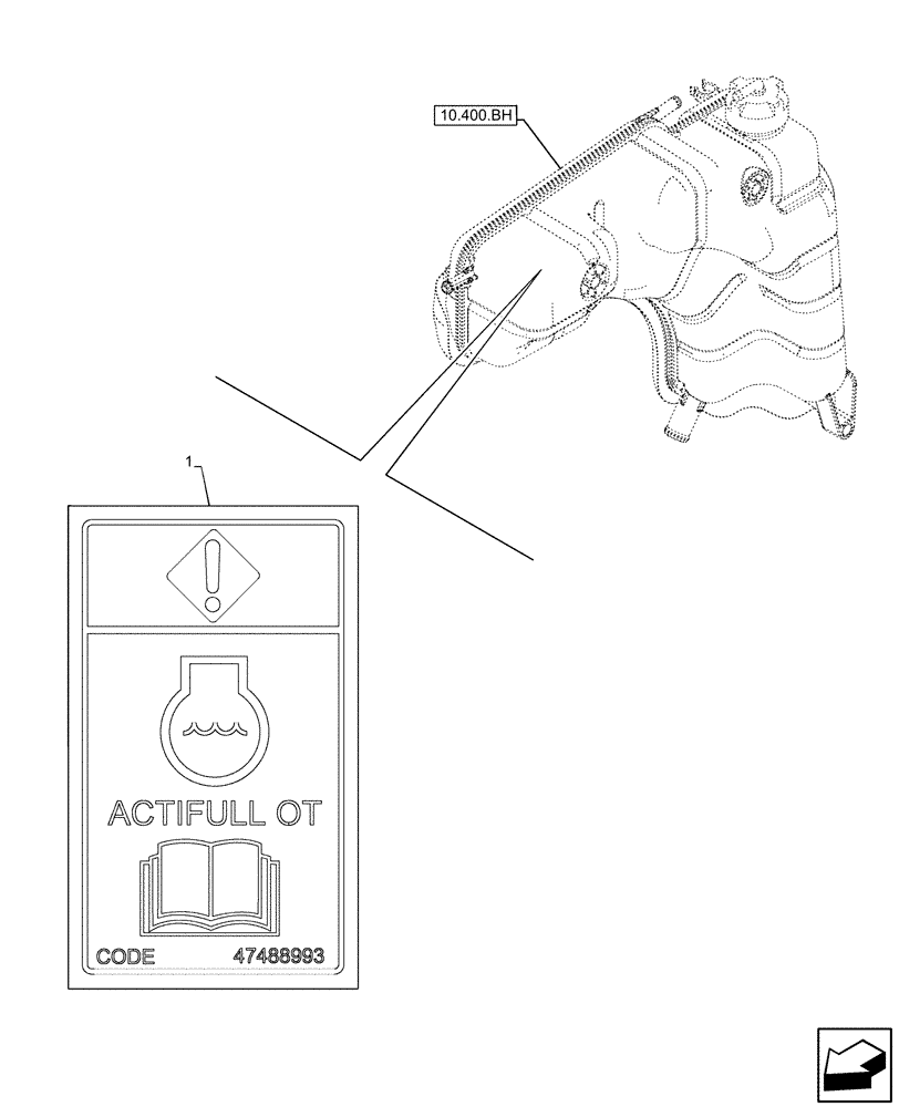 Схема запчастей Case IH PUMA 185 CVT - (90.108.AC[17]) - VAR - 391130, 758000 - RADIATOR, FLUID, DECAL (90) - PLATFORM, CAB, BODYWORK AND DECALS